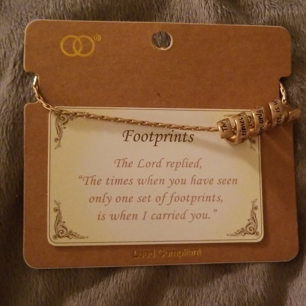 Footprints scroll bracelet